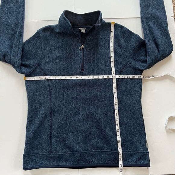 Eddie Bauer Quarter Zip Performance Fleece Lined Sweater Jacket Size L - Picture 9 of 10